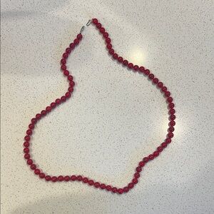 Elegant Red Beaded Necklace